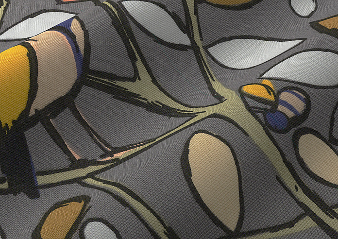 Tweety, Charcoal - Roman Blind - Image 4